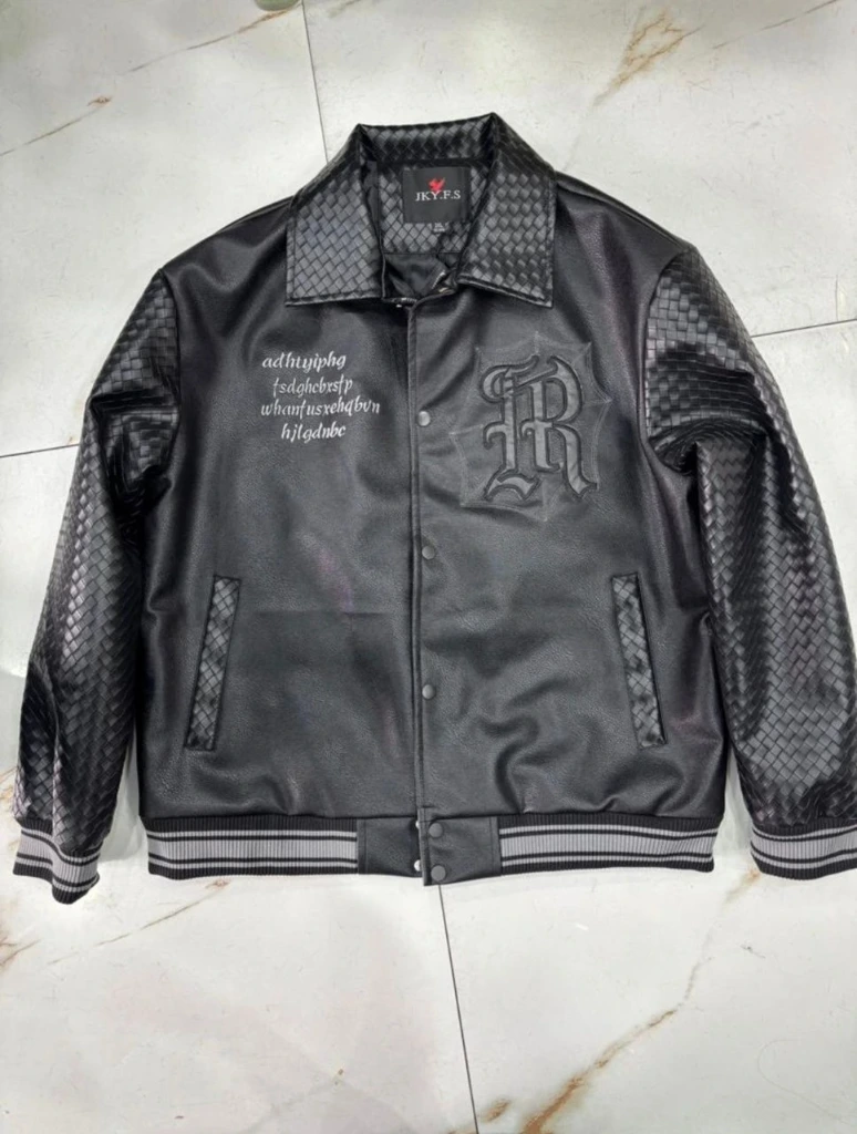 Blouson noir en cuir
