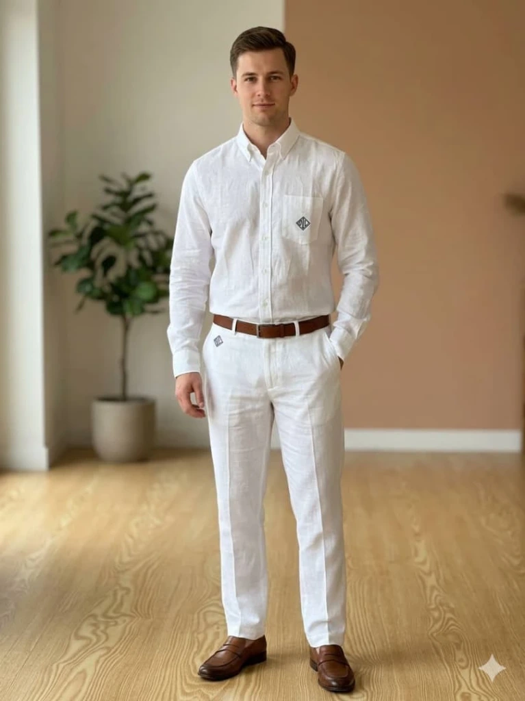 Ensemble polo blanc