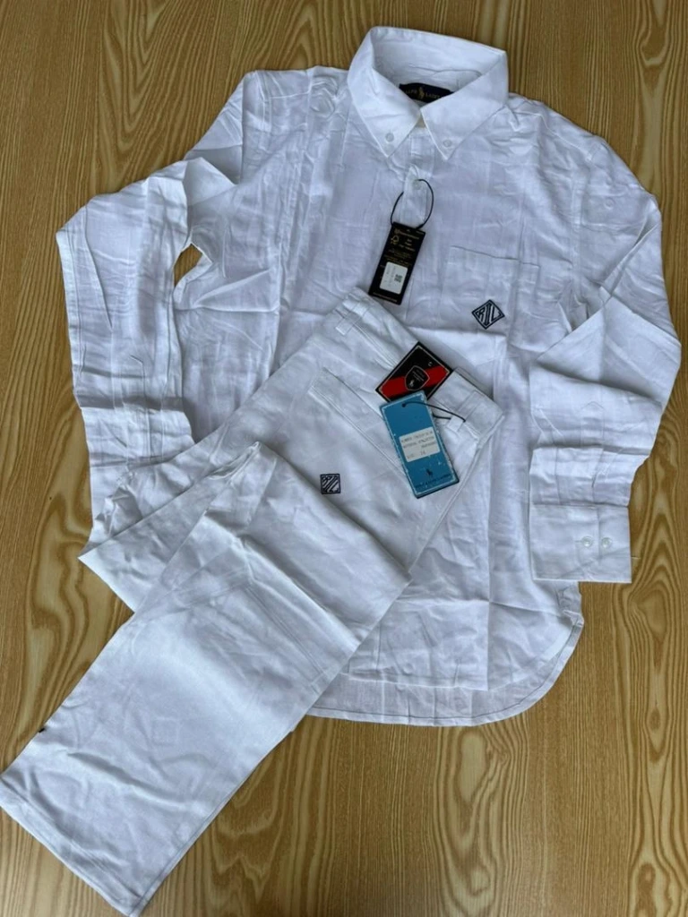 Ensemble chemise pantalon blanc