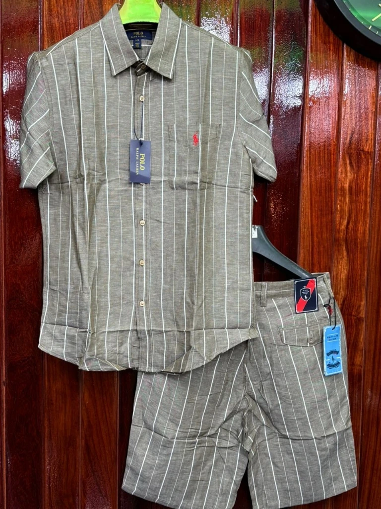 Ensemble cullote chemisete polo gris